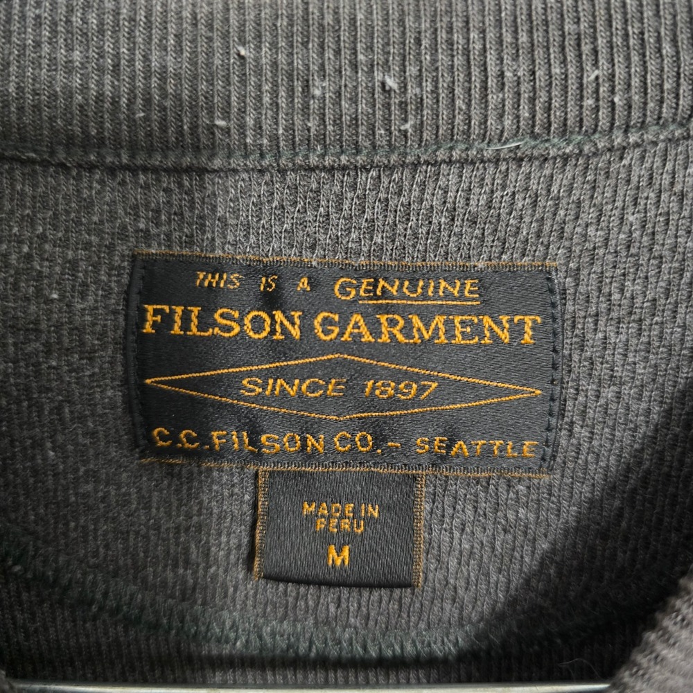 Filson Mens Long Sleeve Thermal Crewneck Shirt Charcoal Gray FCOP021391 Size M - Picture 2 of 6